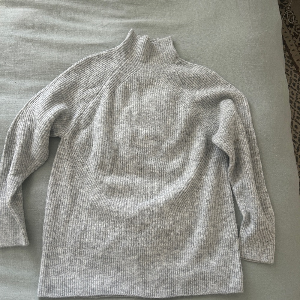 Topshop Light Gray Ribbed Sweater